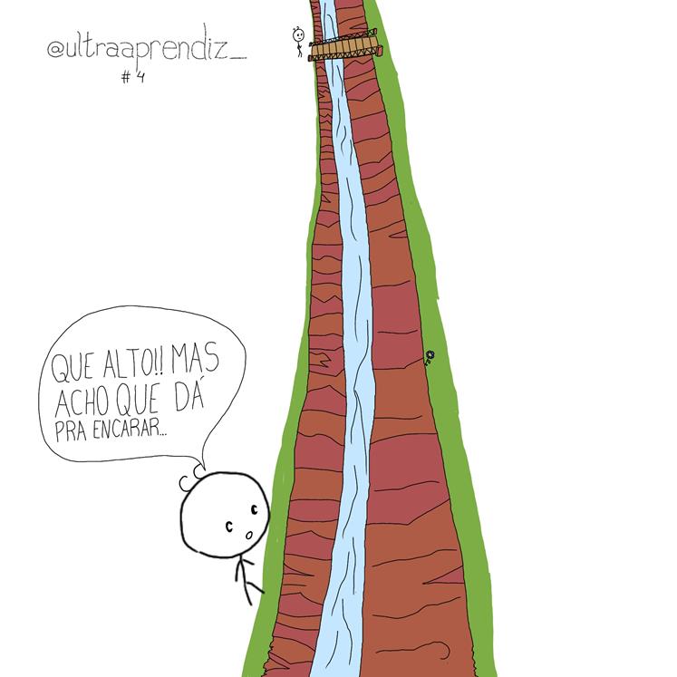 stick atravessando o desfiladeiro pelo lugar mais difícil